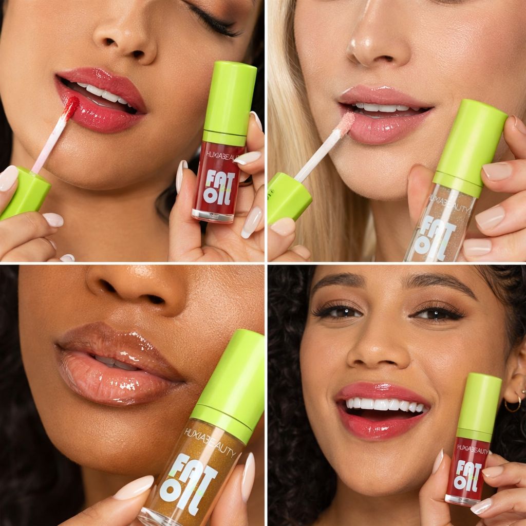 زيت الشفاه Fat Oil من HUXIA Beauty – ترطيب ولمعان يدوم طويلاً
